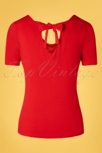 Bakery Ladies - 60s Waterfall Top in Tomato 2