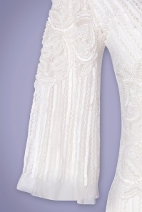 GatsbyLady - Norma maxi-jurk met pailletten in wit 5