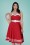 Collectif Clothing - Georgie Nautical Halter Swing Dress Années 50 en Rouge 2