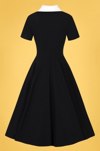 Collectif Clothing - Brina Swing Dress Années 50 en Noir 4
