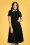 Collectif Clothing - Brina Swing Dress Années 50 en Noir