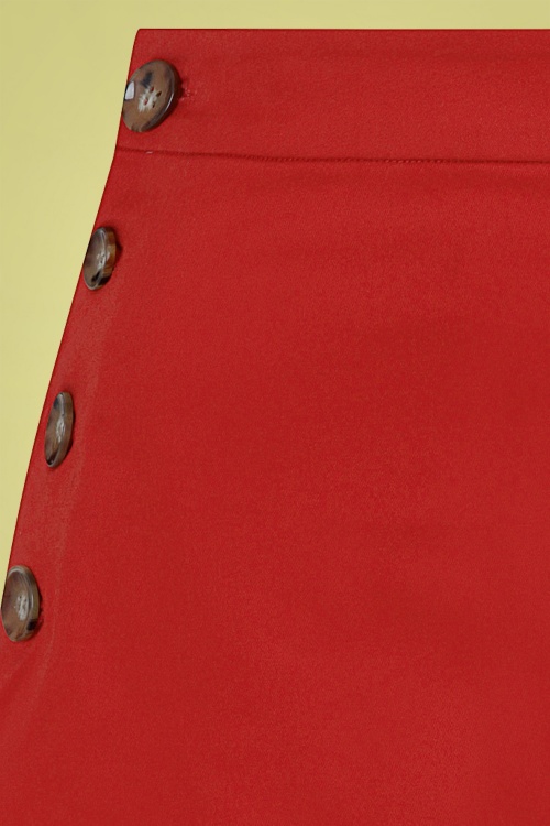 Collectif Clothing - Adriana korte broek in rood 4