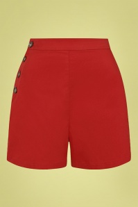 Collectif Clothing - Adriana korte broek in rood 2