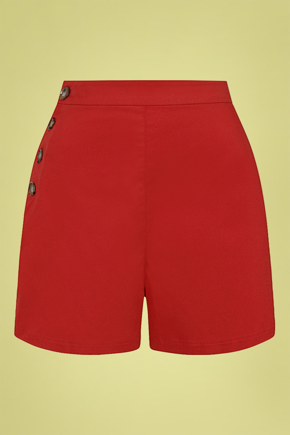 Collectif Clothing - Adriana korte broek in rood 2