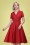 Collectif 32120 Caterina Plain Swing Dress in Red 20191030 020L kopiëren