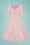 Collectif Clothing - Bertha Plain Swing Dress Années 40 en Rose 5