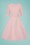 Collectif Clothing - Bertha Plain Swing Dress Années 40 en Rose 2