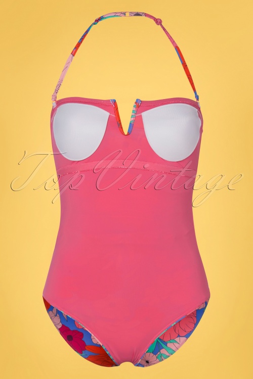 Cyell - 60s California Dream Bathingsuit in Blue and Pink 6