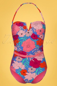 Cyell - 60s California Dream Bathingsuit in Blue and Pink 2