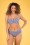 Cyell - Libertine Striped Bikini Brief Années 50 en Blanc et Bleu 3