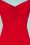 Collectif Clothing - Sasha Plain Fishtail Pencil Dress Années 50 en Rouge Vif 3