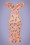 Collectif Clothing - Sasha Pineapple Fishtail Pencil Dress Années 50 en Rose Vif 5