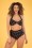 Esther Williams - Miami Vice bikinibroekje met hoge taille in zwart en goud 2