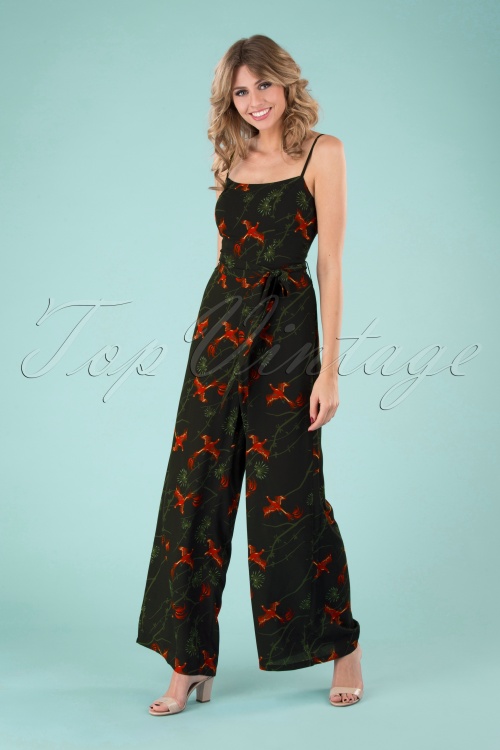 Collectif 32204 Edda Phoenix Jumpsuit Black 040M W