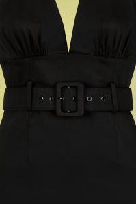 Collectif Clothing - Ramona Halter Pencil Dress Années 50 en Noir 3