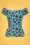 Collectif Clothing - Dolores Strawberry Top Années 50 en Bleu  3