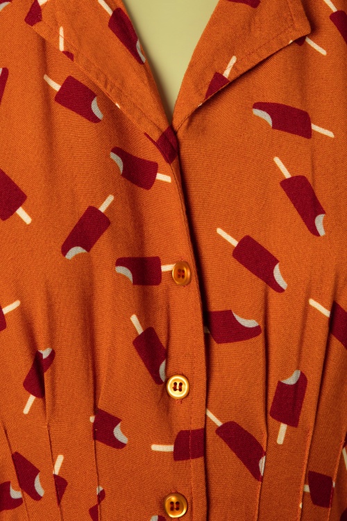 Pretty Vacant - Kim Icelolly-jurk in gebrand oranje 4