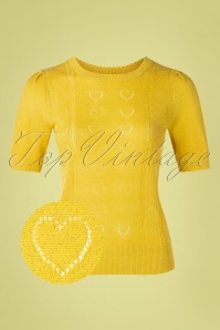 King Louie - 60s Agnes Decor Top in Aurora Yellow 2