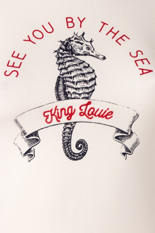 King Louie - 50s Seahorse Tee in Marshmallow 4
