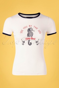 King Louie - Seahorse t-shirt in marshmallow 2