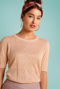 King Louie - 60s Agnes Decor Top in Pale Pink 2