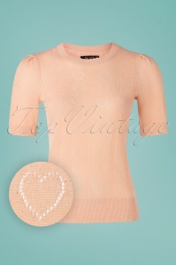 King Louie - 60s Agnes Decor Top in Pale Pink