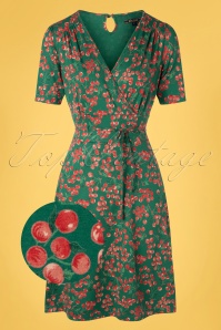 King Louie - 60s Cecil Touche Dress in Para Green