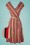 King Louie - 70s Mira Dress in Lido Stripe Chili Red 2