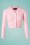 Vixen - Penelope Fishermans Knit Crop Cardigan Années 50 en Rose