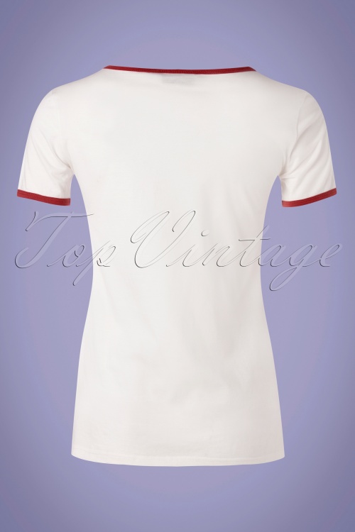 Vixen - Mariah Maracas T-Shirt in Elfenbein 4