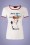 Vixen - Mariah Maracas T-Shirt Années 50 en Ivoire 2