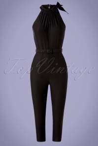 Vixen - 50s Jessica Halter Jumpsuit in Black