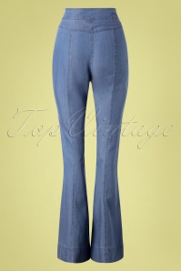 Vixen - Bria Slight Bell Straight Hose in Jeansblau 2