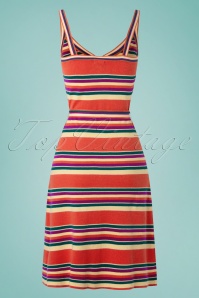 King Louie - 60s Isa Cami Playa Stripe Dress in Apple Pink 2
