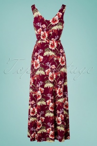 King Louie - 60s Anna Colada Maxi Dress in Cherise Red 4