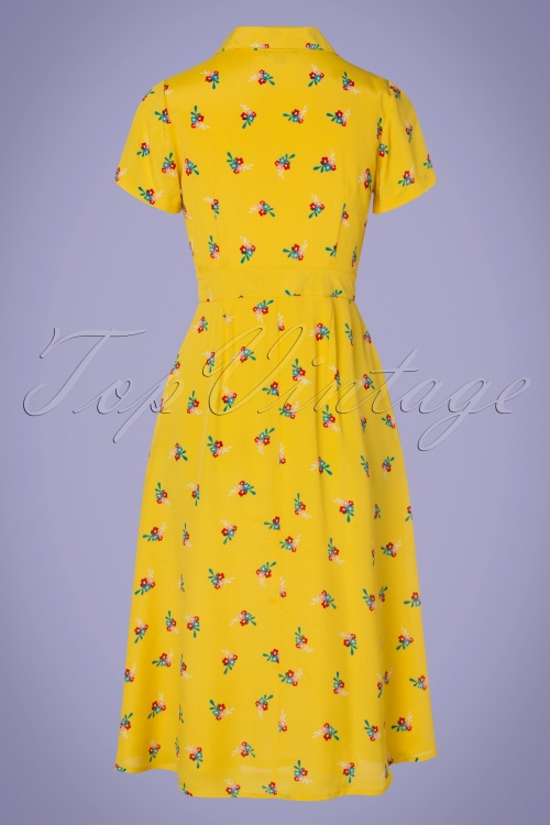 Pretty Vacant - Jonie hübsches Blumenkleid in Gelb 4