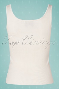 Collectif ♥ Topvintage - 50s Sadie Knitted Top in Ivory 3