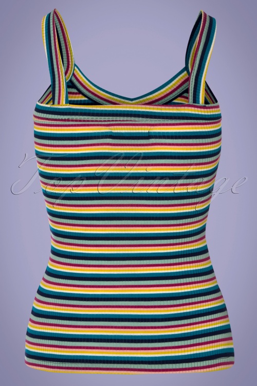 King Louie - 60s Isa Daydream Stripes Camisole Top in Blue 2