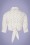 Vixen - 40s Wilhelmina Front Tie Anchor Top in Ivory White 2