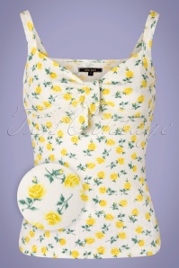 King Louie - 50s Gisele Monet Top in Mimosa Yellow