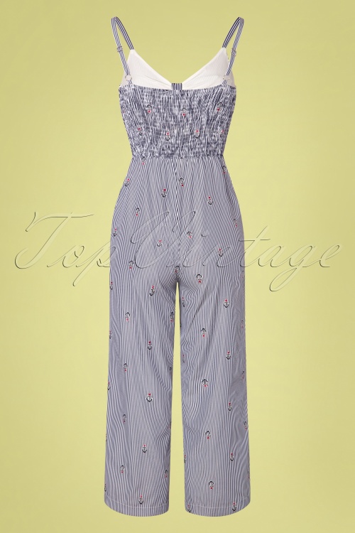 Vixen - 50s Andy Anchor Jumpsuit in Blue 4