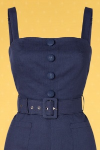 Collectif ♥ Topvintage - 50s Olympia Jumpsuit in Navy 3
