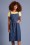 King Louie - 60s Beth Chambray Pinafore Dress in Summer Blue 2