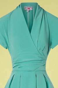 Miss Candyfloss - 40s Sarita Tiffany Day Dress in Mint Blue 3