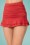 Unique Vintage - Alice skirted high waist bikini broekje in rood