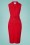Collectif ♥ Topvintage - Caterina Pencil Dress Années 50 en Rouge 2