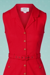 Collectif ♥ Topvintage - Caterina Pencil Dress Années 50 en Rouge 3