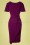 50s Finlay Wiggle Dress in Sangria Purple