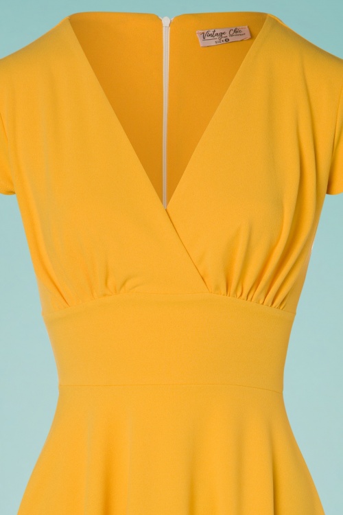 Vintage Chic for Topvintage - 50s Addison Swing Dress in Honey Yellow 2