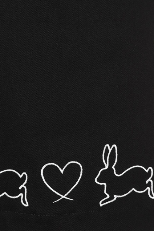 Bunny - Hop Along Mini Skirt Années 60 en Noir 3